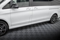 Maxton Design Side Skirt extensions black gloss - 19+ Mercedes V-Class Extra Long AMG-Line W447 Facelift