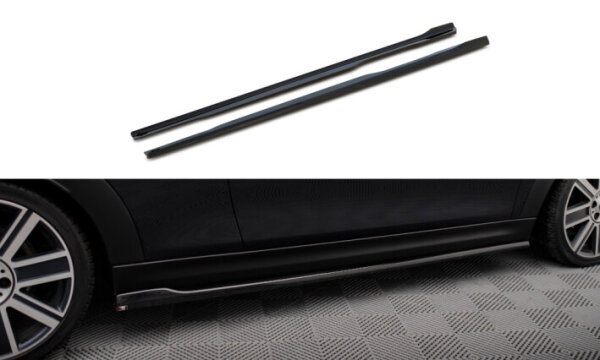 Maxton Design Side Skirt extensions black gloss - 22+ Mini Cooper S F56 Facelift