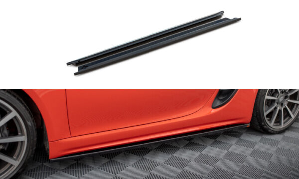 Maxton Design Side Skirt extensions black gloss - 16+ Porsche 718 Cayman 982C