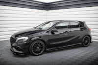 Maxton Design Side Flaps black gloss - 15-18 Mercedes A W176 AMG-Line Facelift