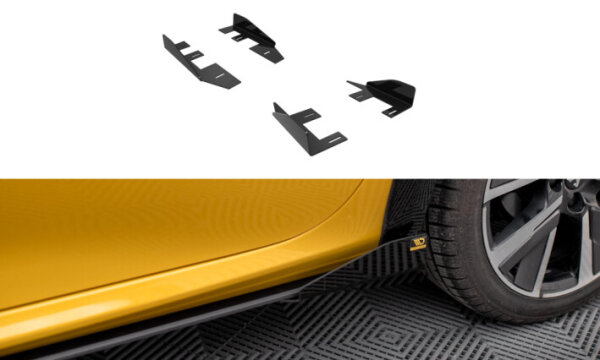 Maxton Design Side Flaps black gloss - 19+ Peugeot 208 GT MK2