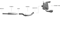 Bastuck Exhaust System single tailpipe 1x Ø 110 mm (RACE Look) w/o exhaust flap - 22+ Toyota GR86