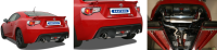 Bastuck Exhaust System single tailpipe 1x Ø 100 mm (RACE Look) - 12+ Subaru BRZ / 12+ Toyota GT86