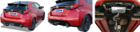 Bastuck Exhaust System single tailpipe 1x Ø 100 mm (RACE Look) w/o exhaust flap - 20+ Toyota Yaris GR