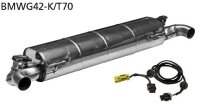 Bastuck Exhaust System 1x Ø 70 mm for original rear aprons with valve control - 21+ BMW 2 Series G42 M240i xDrive