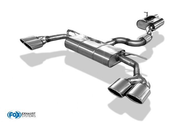 FOX front silencer + final silencer right/left - 2x115x85 Typ 32 - 19+ Skoda Karoq 4x4