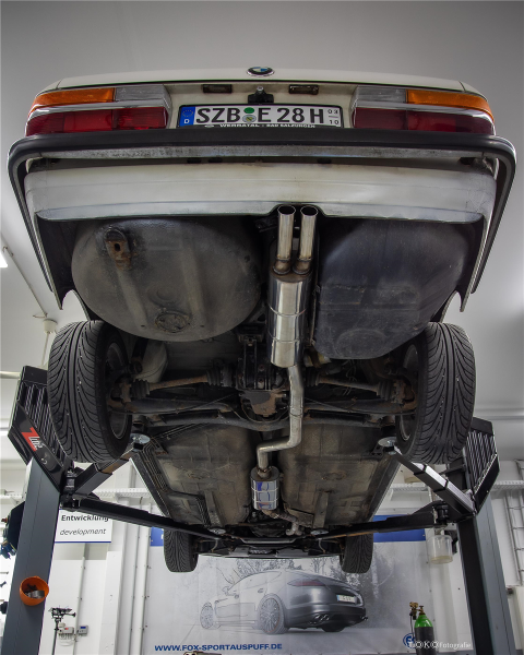 FOX Vorschalldämpfer + Endschalldämpfer 2x 55 mm Typ 10 - BMW 5er Serie E28 518i