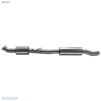 Bastuck Front silencer - 23+ Honda Civic FL5 Type-R