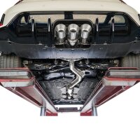 Bastuck Rear silencer with triple 2x Ø 100 mm / 1x Ø 110 mm (RACE look) for serial exhaust flap - 23+ Honda Civic FL5 Type-R