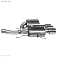 Bastuck Exhaust System 2x Ø 100 mm / 1x Ø 110 mm (RACE look) for serial exhaust flap - 23+ Honda Civic FL5 Type-R