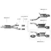 Bastuck Vorschalldämpfer - 11+ Mercedes SLK 350 R172