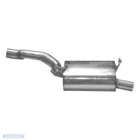 Bastuck rear silencer with single tailpipe LH / 1x Ø 54 mm for standard tailpipe trims w/o exhaust flap - 11+ Mercedes SLK 350 R172