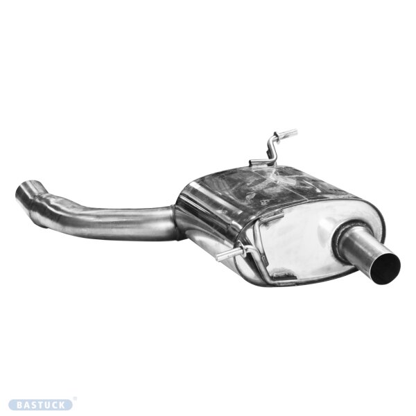 Bastuck rear silencer with single tailpipe RH / 1x Ø 54 mm for standard tailpipe trims w/o exhaust flap - 11+ Mercedes SLK 350 R172