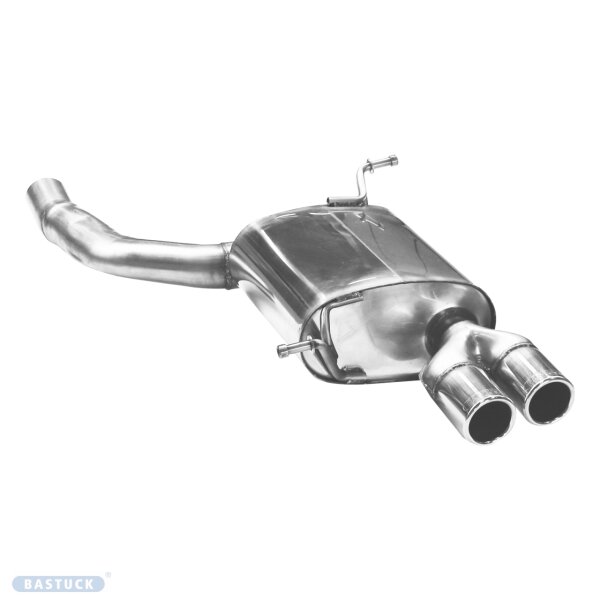 Bastuck rear silencer double tailpipe RH / 2x Ø 70 mm with lip w/o exhaust flap - 11+ Mercedes SLK 350 R172