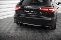 Maxton Design Diffusor Rear Extension - Audi A3 Sportback 8V Facelift Version with single exhaust tips)