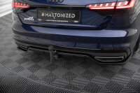 Maxton Design Middle Diffusor Rear Extension DTM Look V2 - Audi A4 S-Line B9 Facelift