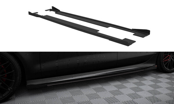 Maxton Design Street Pro Side Skirts Diffusers + Flaps - Audi A7 S-Line C7