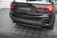 Maxton Design Mittlerer Diffusor Heckansatz DTM Look - Audi Q3 Sportback F3