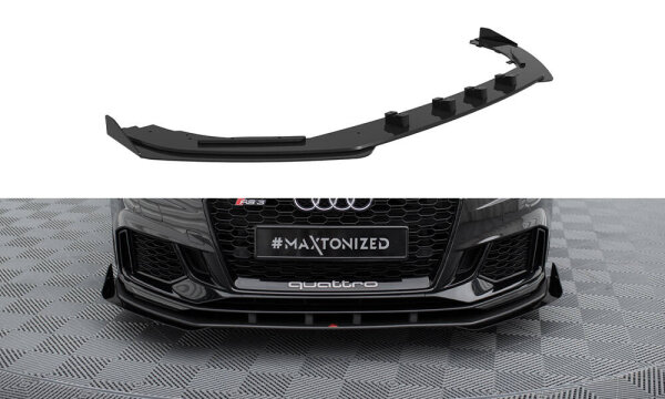 Maxton Design Street Pro Front Extension V1 + Flaps - Audi RS3 Limousine 8V Facelift