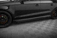 Maxton Design Street Pro Side Skirts Diffusers V1 + Flaps - Audi RS3 Limousine 8V Facelift