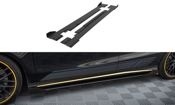 Maxton Design Street Pro Side Skirts Diffusers + Flaps - Mercedes-AMG CLA 45 C117 Facelift