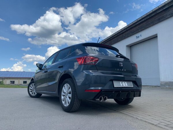 FOX Endschalldämpfer ohne Abgasklappe - 2x80 Typ 25 - 17+ Seat Ibiza V KJ 1.5