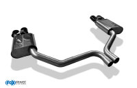 FOX Final Silencer with exhaust flaps right/left - 2x100x77 Typ 38 black painted - 12+ Audi S8 4H