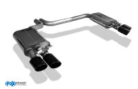 FOX Final Silencer with exhaust flaps right/left - 2x100x77 Typ 38 black painted - 12+ Audi S8 4H