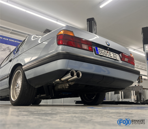 FOX Endschalldämpfer 2x78x75 Typ 73 (mit Typ B Einsatz) - BMW E32 730i/735i/740i(L)/750i(L)