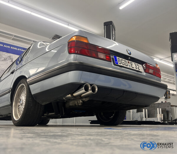 FOX Endschalldämpfer - 2x78x75 Typ 73 (mit Typ B Einsatz) - BMW E32 730i/740i(L)/750i(L)