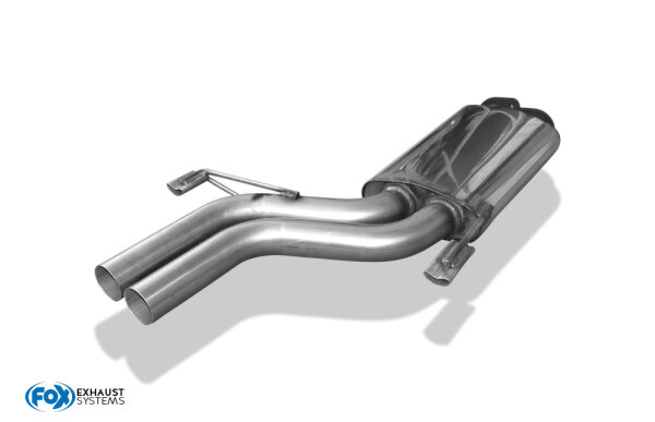 FOX Front Silencer 2x 63,5 mm - BMW E32 730i/735i
