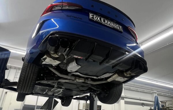 FOX Final Silencer exit - Austritt in original Tailpipe with part no. 5E3 253 681 B - Skoda Octavia NX RS IV