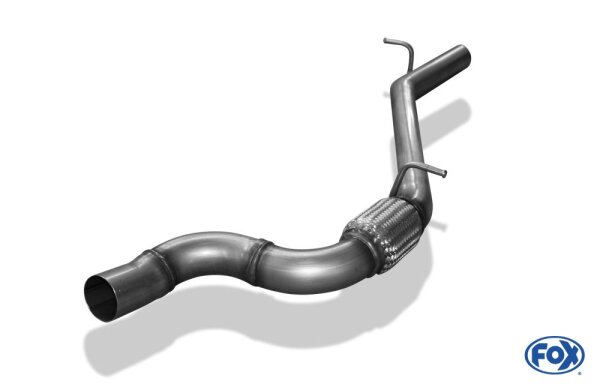 FOX Front Silencer Replacement Pipe - 13+ VW Golf VII R 4-Motion