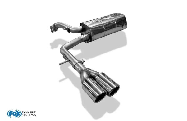 FOX Endschalldämpfer 2x80 Typ 16 - Audi A2 1.4 34L Tank