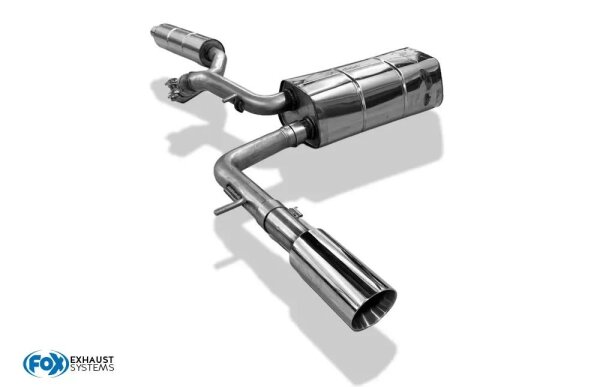 FOX Front Silencer + Final Silencer 1x90 Typ 25 - Audi A2 1.4 36L Tank