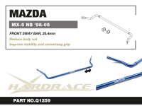 Hardrace Stabilisator vorn 25.4 mm verstellbar - 99-05 Mazda MX-5 NB