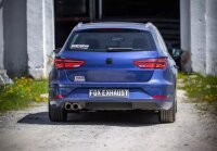 FOX Endschalldämpfer 2x90mm Typ 25 - Seat Leon 5F ST 2.0D (Starrachse)