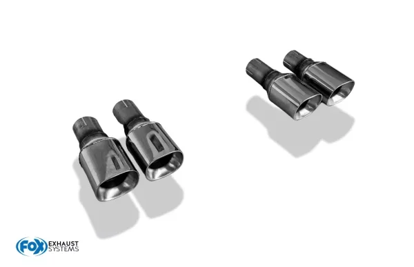 FOX Endrohre für FOX Endschalldämpfer mit Schellen rechts/links - 2x88x79 Typ 73 - Lexus RC 200T