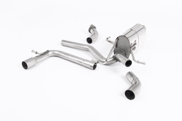 Milltek Auspuffanlage Burnt Titanium Tips - 17-20 Suzuki Swift Sport 1.4 BoosterJet (ohne Hybrid / ohne GPF/OPF)