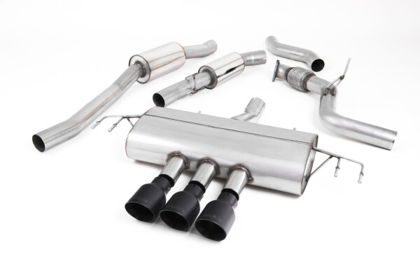 Milltek Exhaust System Cerakote Black Tips - 17-22 Honda Civic Type-R FK8