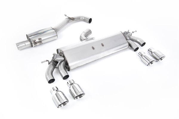 Milltek Exhaust System Polished Round Tips - 17-21 VW Golf 7.5 R 2.0TSI 310PS (Non-GPF Models only)