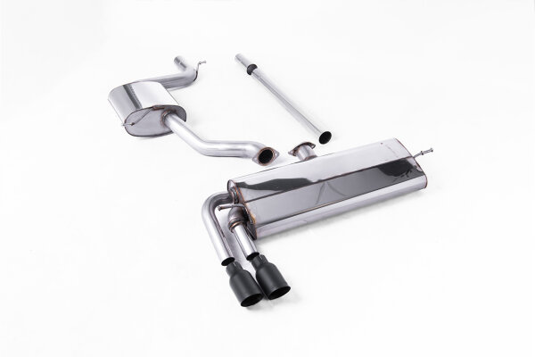 Milltek Exhaust System Cerakote Black Tips - 17-21 VW Golf 7.5 Evo GT/R-Line 1.5TSI (GTD Rear Valance Models)