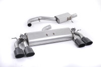 Milltek Exhaust System Cerakote Black Oval Tips - 14-16 VW Golf 7 R 2.0TSI 300PS