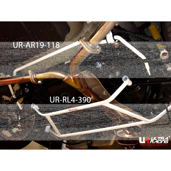 Ultra Racing Rear Lower Bar 4-Point - 02-07 Honda Accord Euro R (CL7) 2.0 (2WD)