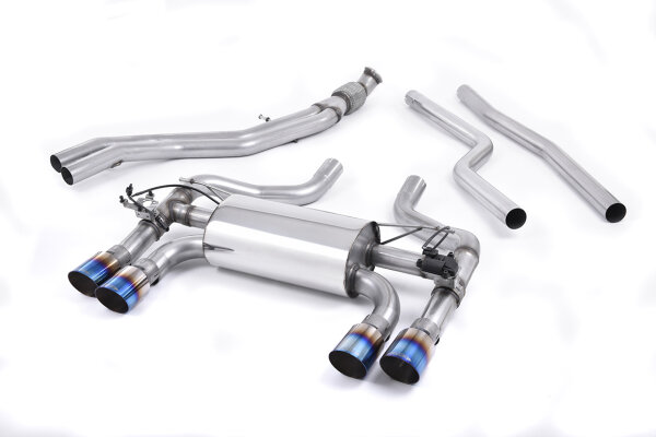 Milltek Auspuffanlage Burnt Titanium Tips - 16-18 BMW 2er Serie F87 M2 Coupé