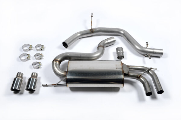 Milltek Exhaust System Polished Tips - 03-12 Audi A3 2.0T FSI 3-Türer 2WD / 06-13 Seat Leon (+Cupra) 2.0T FSI 200-211PS/240PS / 04-09 VW Golf 5 GTi 2.0T FSI