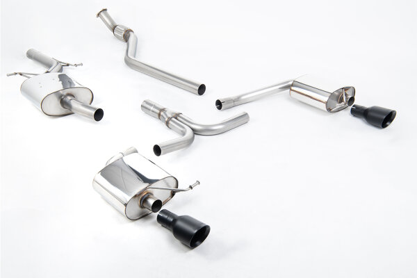 Milltek Exhaust System Cerakote Black Tips - 08-11 Audi A4 2.0 TFSI B8 Saloon & Avant (2WD + Quattro Manual Models only)