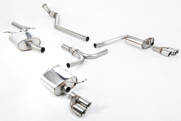 Milltek Exhaust System Polished Tips - 08-11 Audi A4 2.0 TFSI B8 Saloon & Avant (2WD + Quattro Manual Models only)