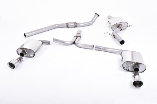 Milltek Exhaust System Polished Tips - 08-11 Audi A4 2.0 TFSI S-line B8 (2WD and Quattro Tiptronic Models only) Saloon & Avant / 08-12 Audi A5 2.0 TFSI Coupé S-line (2WD and Quattro Multitronic / S tronic)