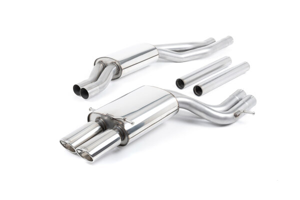 Milltek Auspuffanlage Polished Tips - 00-02 Audi RS4 B5 V6 Bi-Turbo Avant